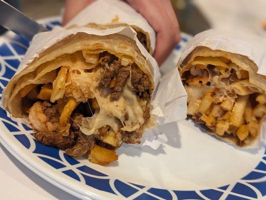 Surf and turf burrito