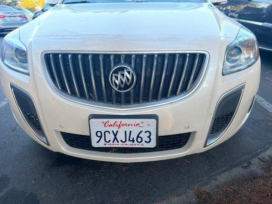 Vehicle and plate of abuser