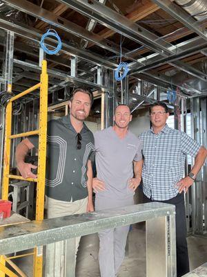 Left: Greg Marinelli With DesignWise Middle: Dr. Robert Anderson Right: Marc with Cmm Construction.