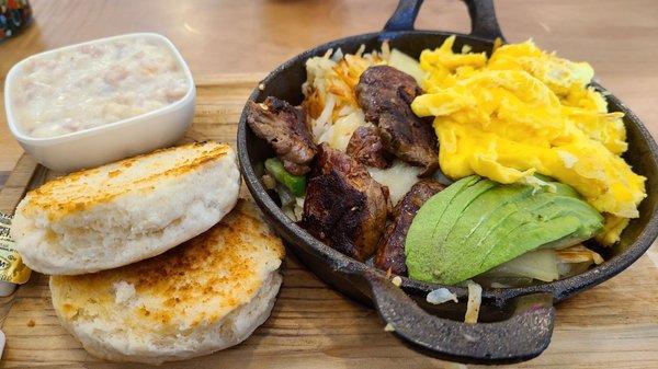 Carne Asada Skillet w/side of gravy