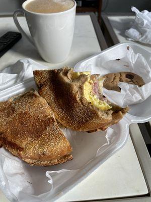 Breakfast meat sandwich