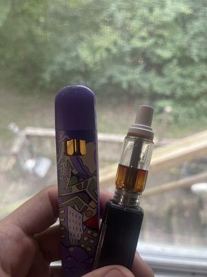 Clogged. I noticeably burned my lip with both