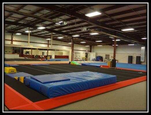 Over 22,000 sq ft of space with State-of-the-Art Equipment. We have (1) 42' x 54' Cheer Floor and (1) 42' x 54' Spring Floor