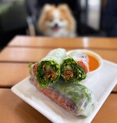 #1 Nem Nướng Cuon: Grilled Pork Spring Roll | 2 pc - $7 (Dog-friendly patio!)