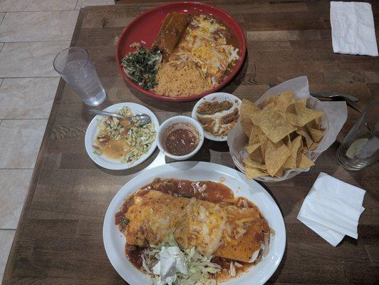 My sister got a taco cheese enchilada and tamale