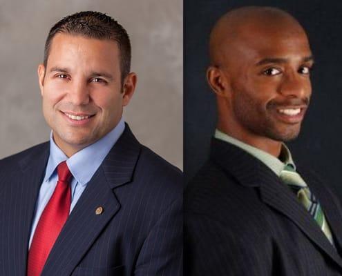 Michael W. Mandarino, West Point Class of 1996 and Charles J Russ Jr. West Point Class of 2002.