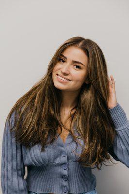 Haircut and blow-dry