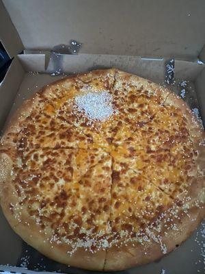 Pretzel Crust with Cheese Sauce & Cheese