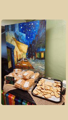 Their gluten free bread selection is so delicious! They sample it every weekend along with their hummus (so good)