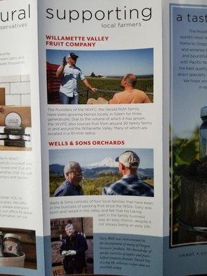 The farmers they use for produce