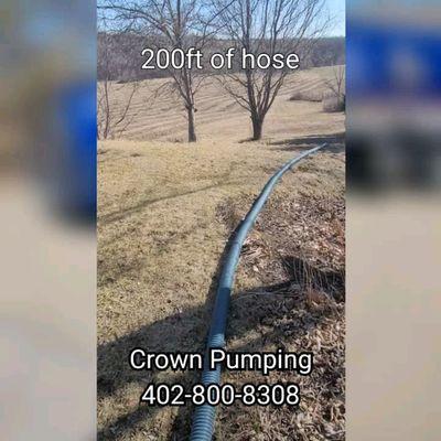 Long distance? No problem. We have 250ft of hose.