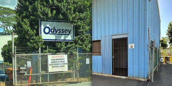 It was difficult for me to find the place. It is the blue colored building after the Odyssey sign.