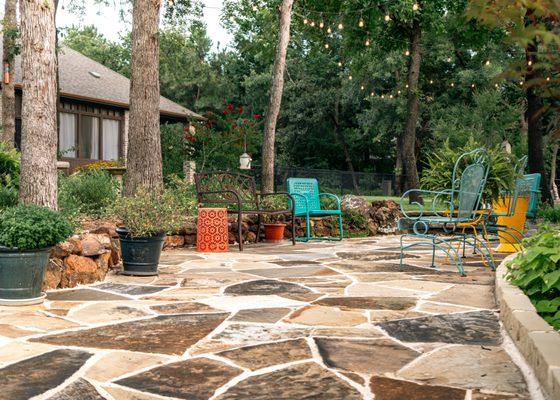 new flagstone  patio