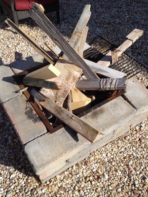 "Firewood" beware of the nails.