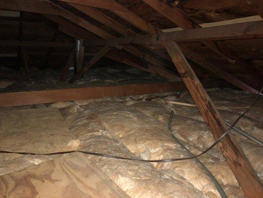Attic insulation R-38