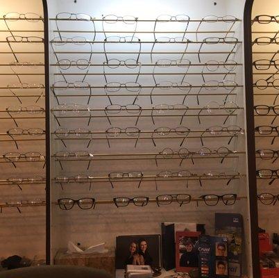 Lots of frames to choose from!  And one of the kinds person running this office!