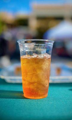 One ice cold glass of Shayi tea.