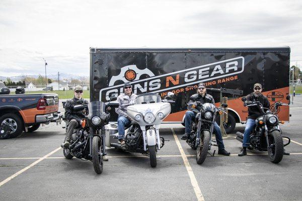 A few of the boys at the Idaho motorcycle safety ride.
