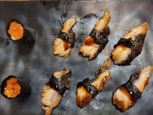 Salmon Roe and Unagi