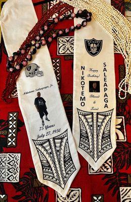 Uncle Nick's birthday stole/sash