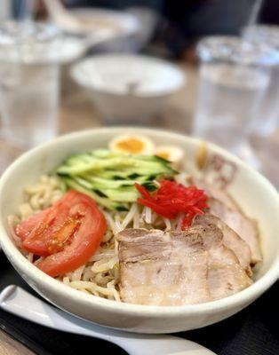 Cold Ramen - HIYASHI (Limited Time ONLY) - SO GOOD. I had to order another to go.