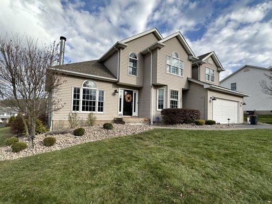 New river stone, shrubs and lighting 11/23