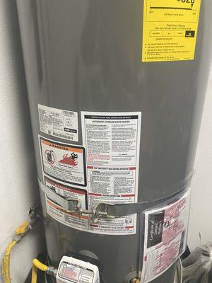 New water heater during install. Now it's working great