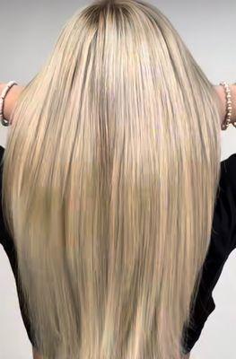I-tip and tape-in hair extensions custom to clients.