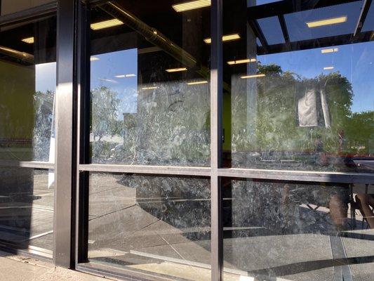 Can't see much through these windows.