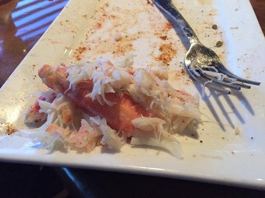 I couldn't finish the last crab cluster I ordered