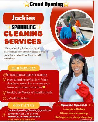 Jackies Sparkling Cleaning Services