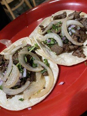 Delicious carne Asada tacos