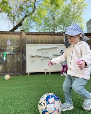 Our intimate outdoor garden is perfect for stimulating sensory activities, lots of creative exploration, and fun, messy, art projects!