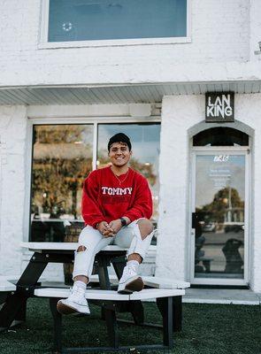 This is the door where you will go up the stairs and make a left into the store above!