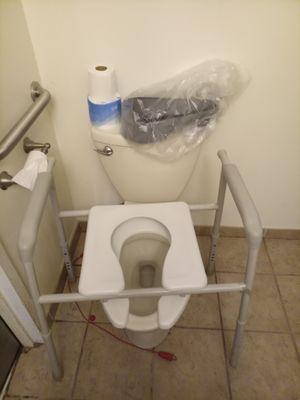 This is how messy they kept the bathrooms for the residents they keep. There is no toilet paper and it was a mess all over the floor.