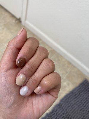 dip power nails in nude colors