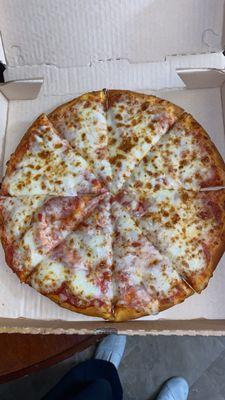 Pepperoni pizza with extra cheese