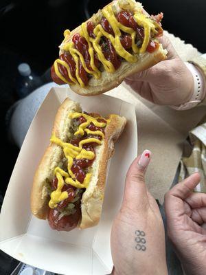 Giant hot dogs, yumminess!!