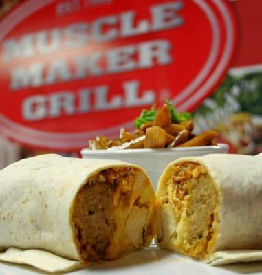 Rocky Balboa Wrap with Cajun pasta side