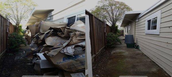 Before and after junk removal