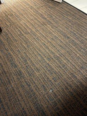 Apparent burn holes in carpeting