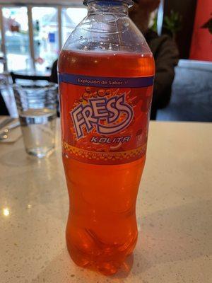 Frescolita- it's like a strawberry, vanilla soda, so good.