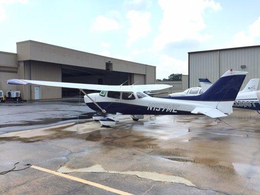Cessna 172 flight school airplane.