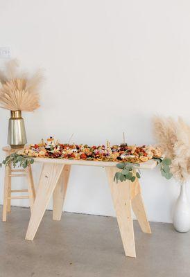 Sawhorse Grazing Table