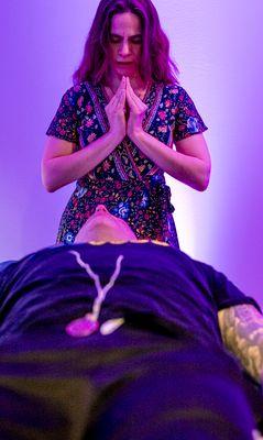 client receiving Reiki