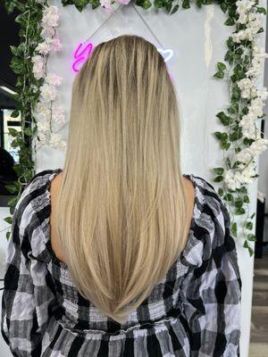 Perfect v shape haircut