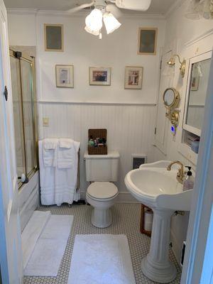The shared bathroom.