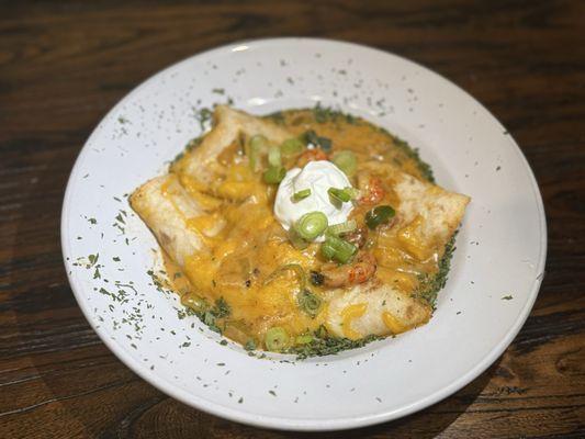 Crawfish enchiladas