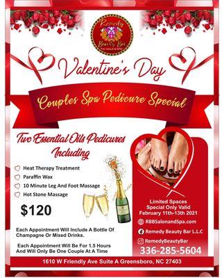 Valentines Day Special!!! Book your appointment at rbbsalonandspa.com