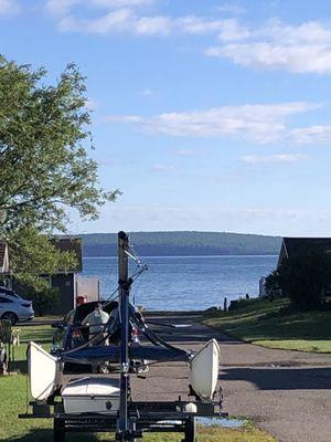 View from front porch of cabin #4.
